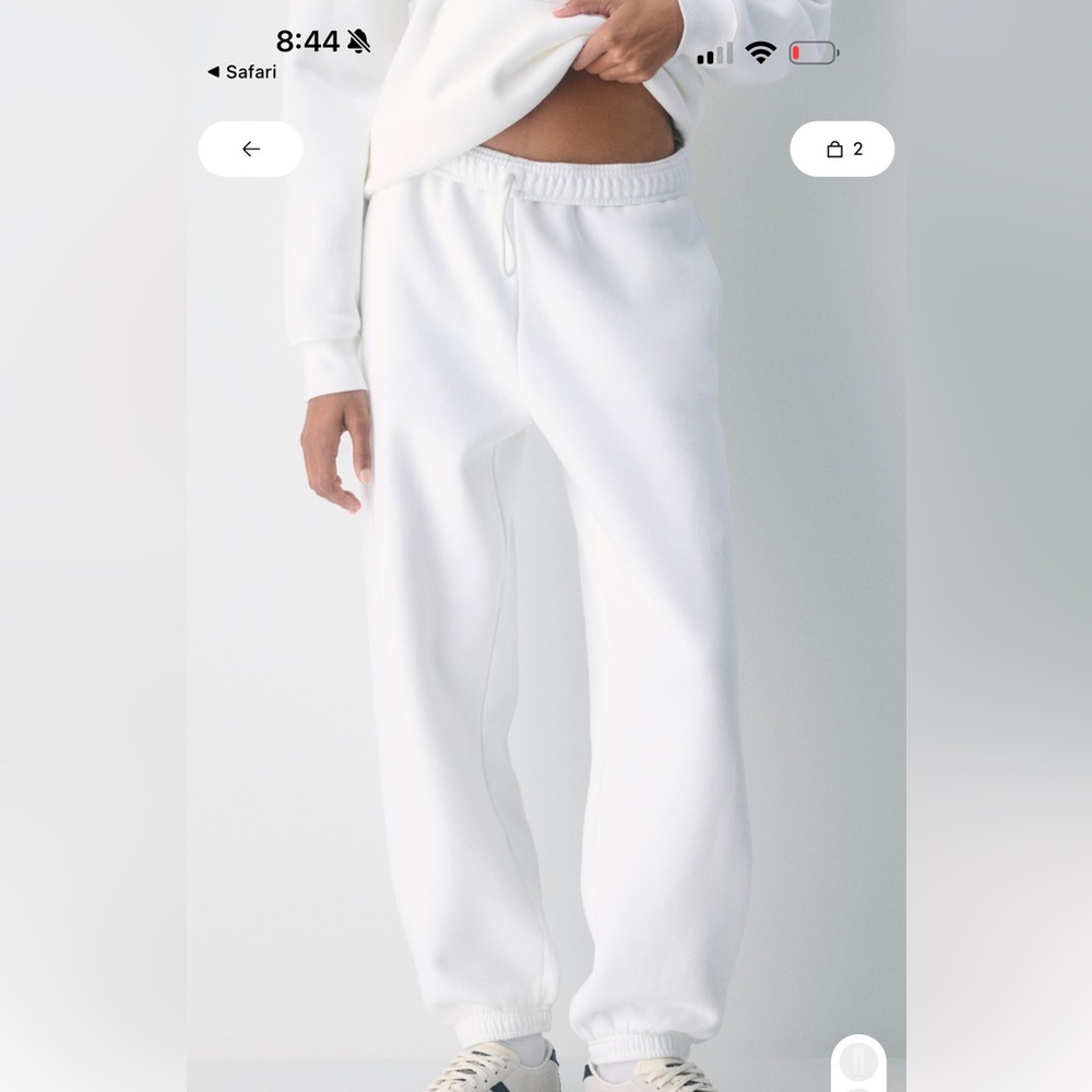 Aritzia TNA White Sweatpants